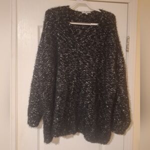 Heart N Soul Womens Cozy Black Sweater 3X